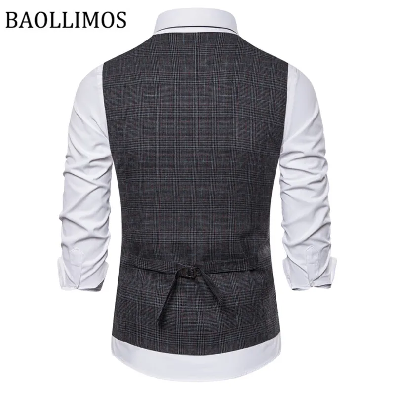 2019 брендовая мужская жилетка куртка без рукавов серый винтажный твидовый жилет