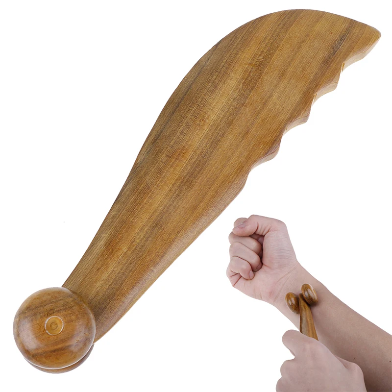 

Wooden Smultifunctional Scraping Massage SPA Therapy Stick Point Treatment Muscle Relaxation Guasha Board