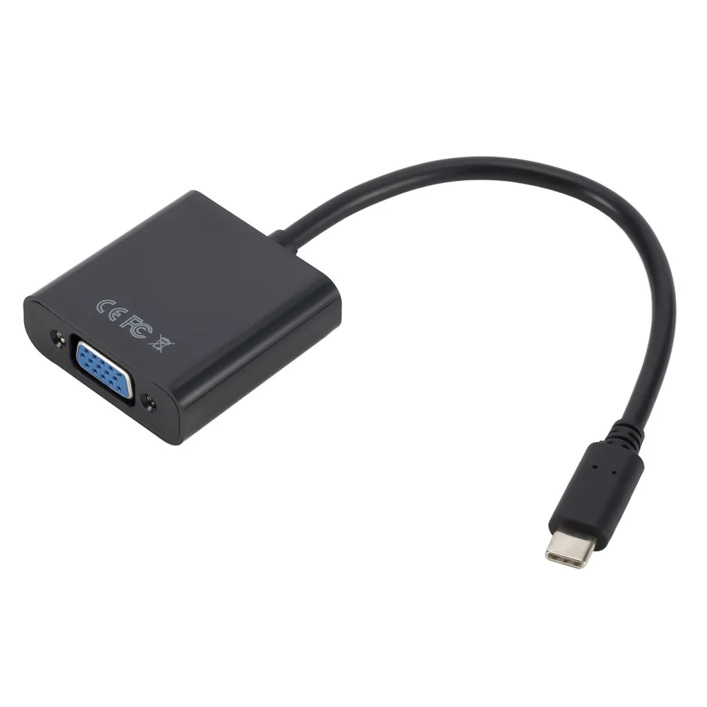 USB3.1 type C к VGA Кабель-адаптер USB-C мужчин и женщин видео передачи линии конвертер AC
