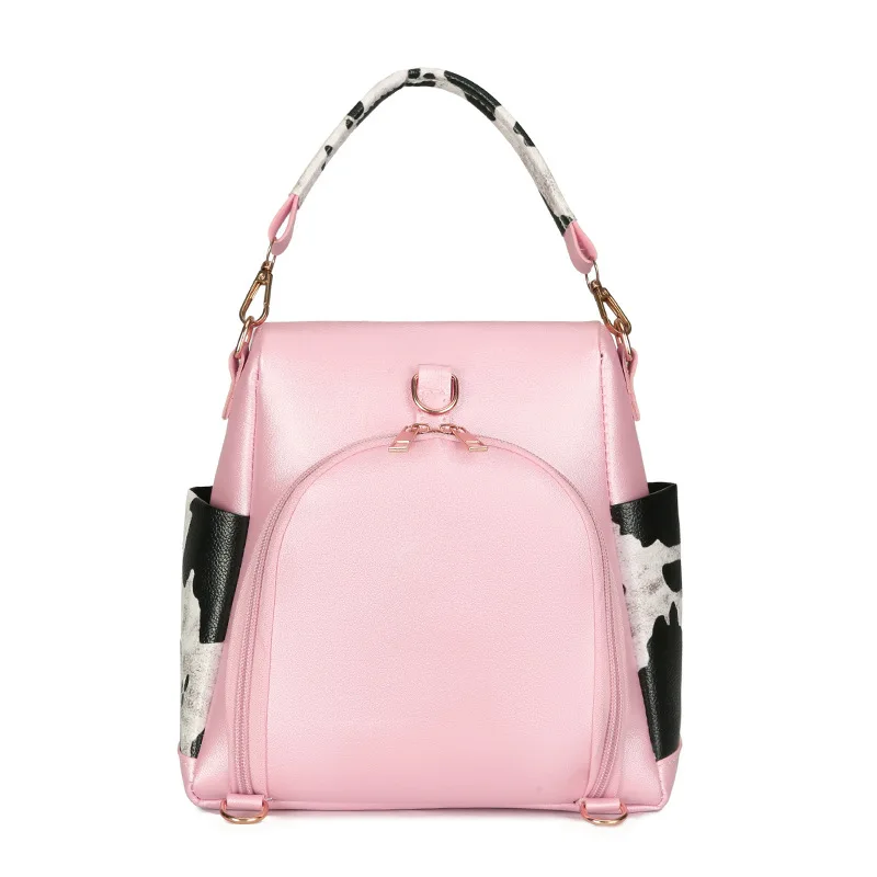

Fashion Women Casual Shoulder Bag Trendy Cow Print Daypack Lightweight Waterproof Handbag For Daily Use