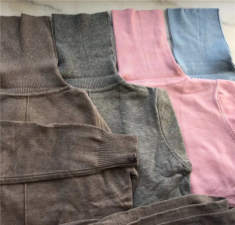 Трикотажный спортивный костюм с высоким воротником комплект из Свитера и брюк |