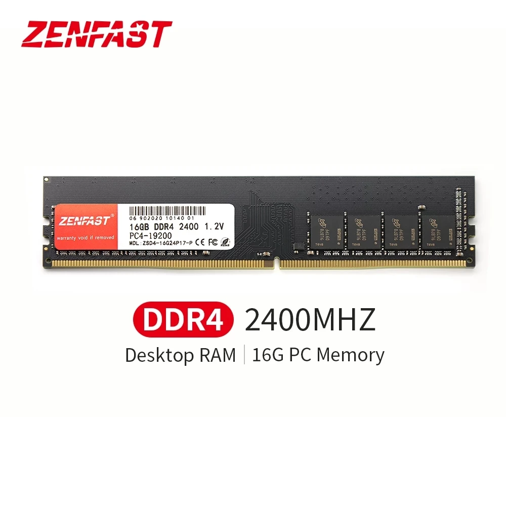 

ZENFAST DDR4 16GB 2133 2400 2666 3000 3200MHz 1.2V Desktop RAM DDR4 Memoria Ram Dimm 288-Pin Memory RAM For Intel AMD