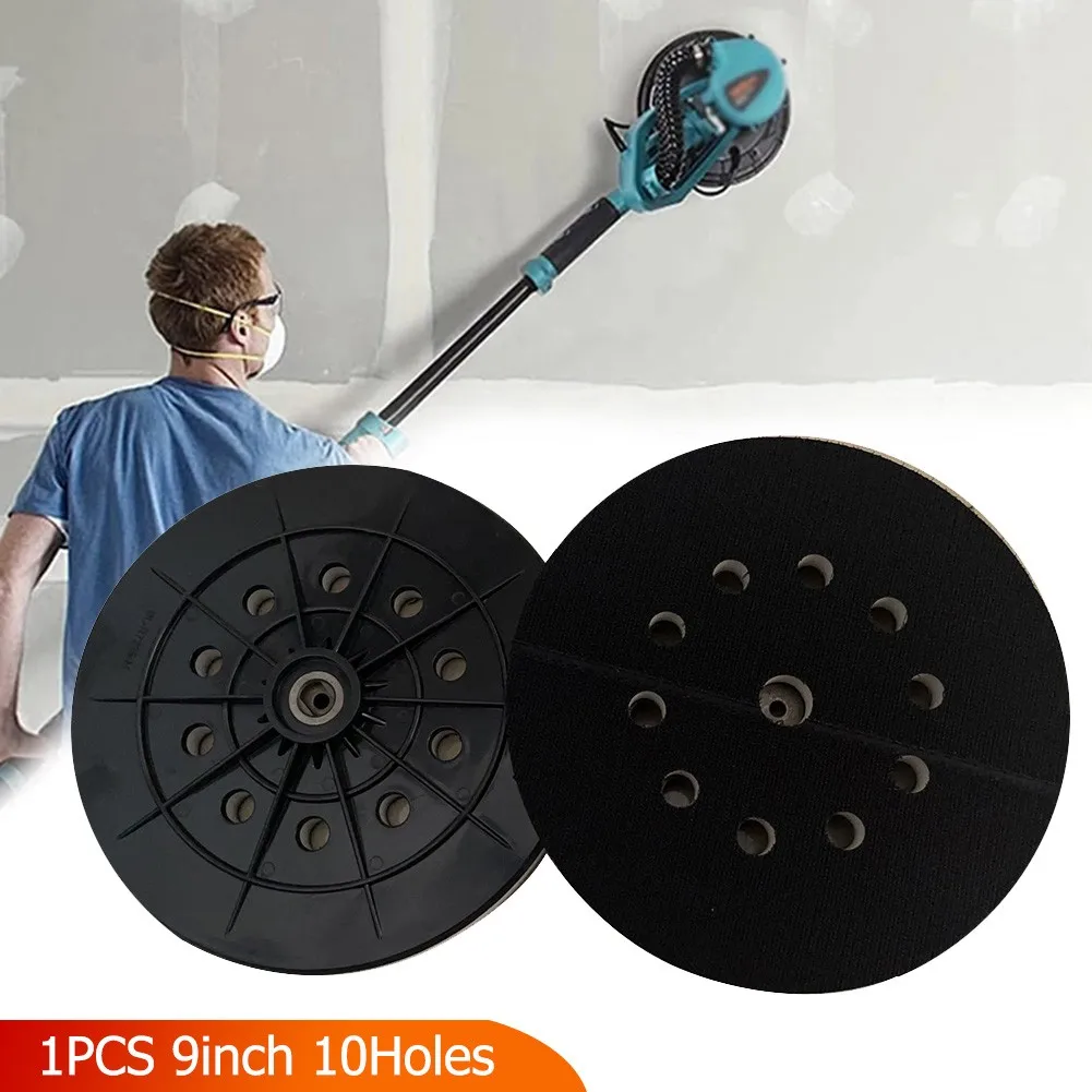 

Backup Pad Drywall Sander Hook Loop 10 Hole 9" 215mm Backup Pad With 6mm Thread Electric Grinder Polisher Tool Abrasive Disc2