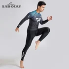 Мужской костюм для плавания UPF 50 + с длинным рукавом, купальный костюм для дайвинга, мужской купальник