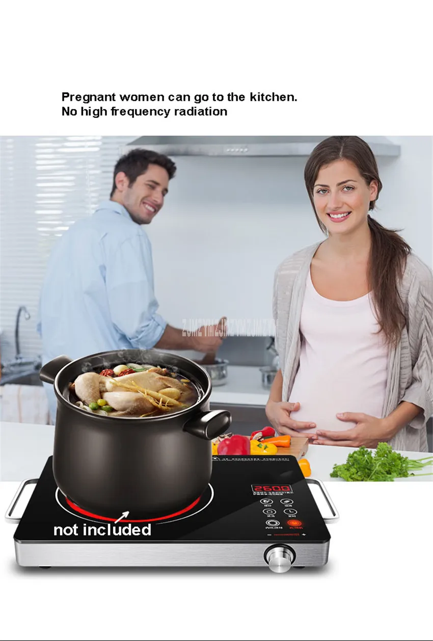 2600W 36x27.8cm Electric Ceramic Stove Induction Cooker 3h Timing 26 Gear Fire-power Stir-Fry Stewing Barbecue Cooktop JN20A5A