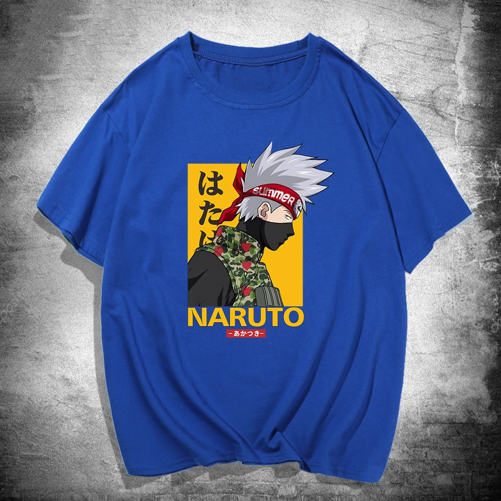 

Janpan Anime Kakashi Cotton T-shirts Cool 3D T-shirt Narutos Cartoon Sweatshirts Action Figure Men Tee Shirts Teenager Tops