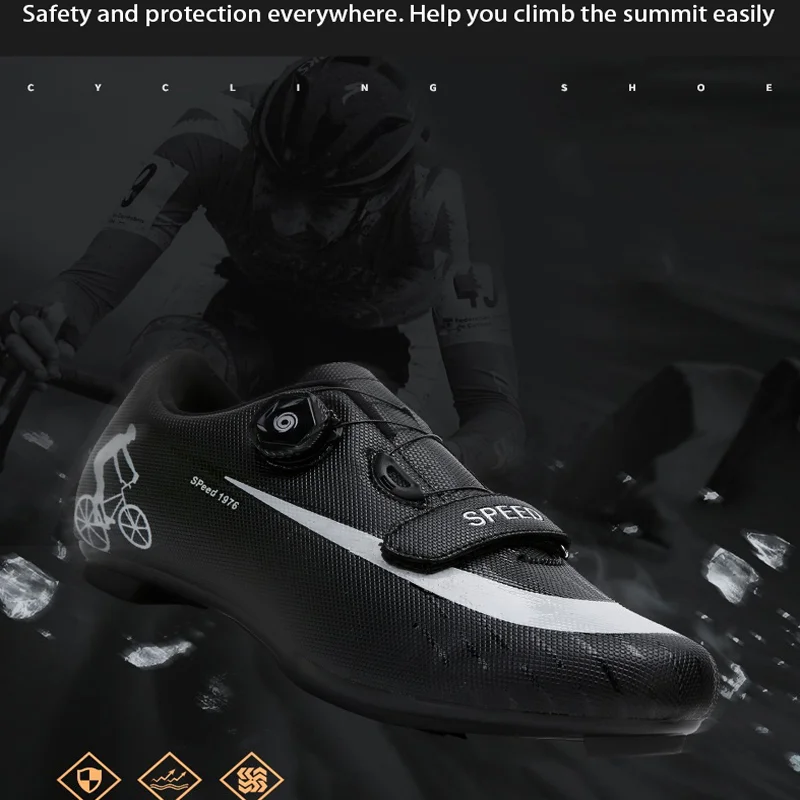 spesifikasi Sepatu Bersepeda High-Top Baru Alas Kaki Sepeda Jalanan Gunung Berpengunci Mandiri Sepatu Bersepeda Pria Sneakers Sepeda Pria Triathlon