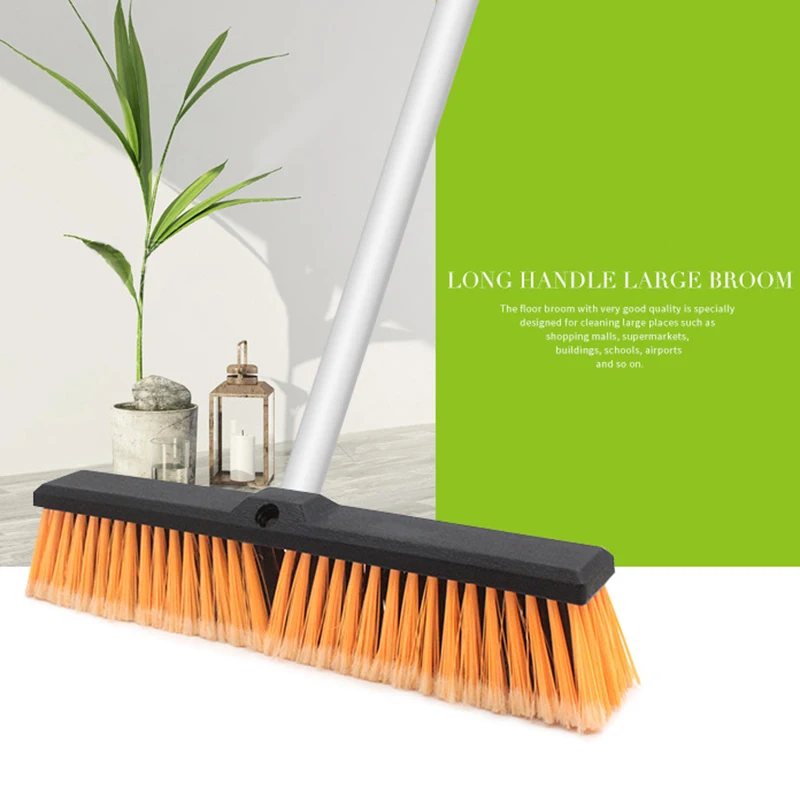 

House Broom Bristles and Long Poles Bathroom Plastic Broom Sweeping The Floor Toilet Cleaning Tool Dust Long Handle Scrub Brush