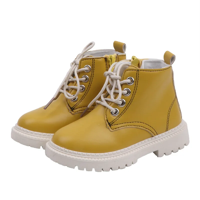 

2021 Winter New Childrens Boots Boys Warm Martin Boots Girls Cotton Short Boots Students Cotton Shoes Waterproof Fashion 21-36