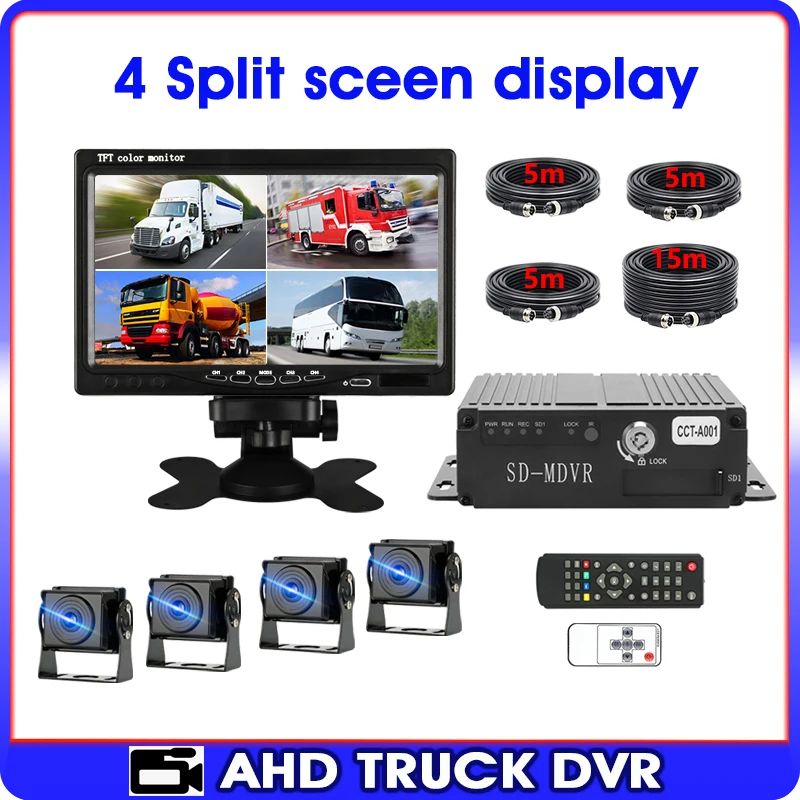 7 &quotгрузовик DVR HD Запись инструмент AHD используется для автобуса комбайн 4 канала