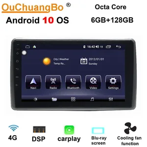ouchuangbo 4g car audio player head unit for changan cx20 cs1 support carplay dsp 6gb 128gb 8 cores android 10 0 os blu ray free global shipping