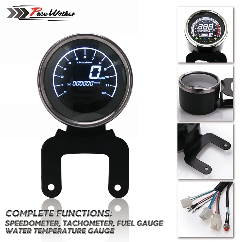 

Cross Border Hot Selling Motorcycle Digital Odometer General LED Indicator Multi Function Tachometer Instrument Wholesale