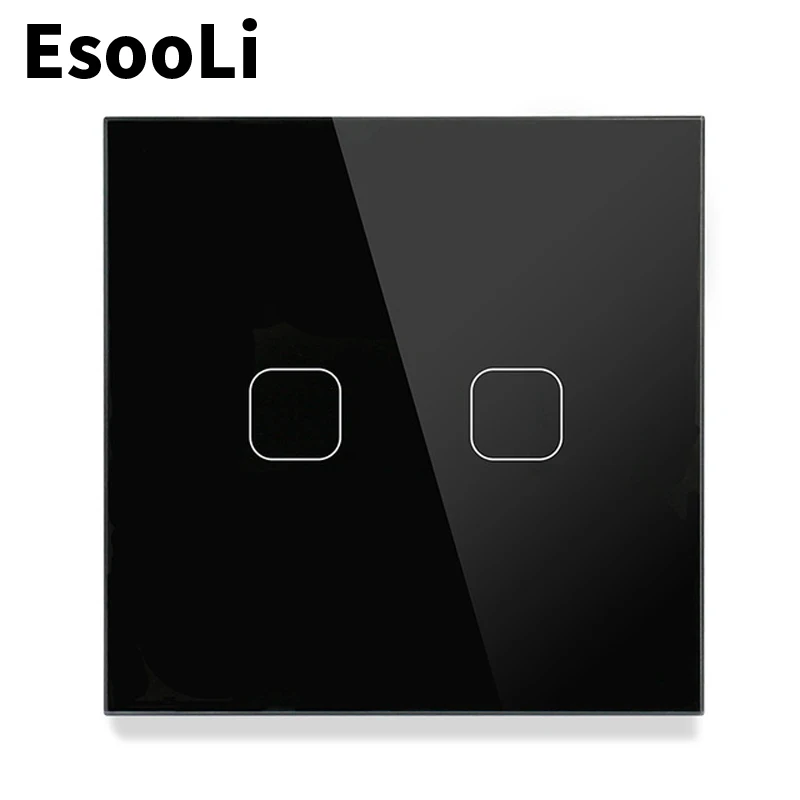 EsooLi 2 банды 1 способ ЕС/Великобритания Стандартный Выключатель света настенный