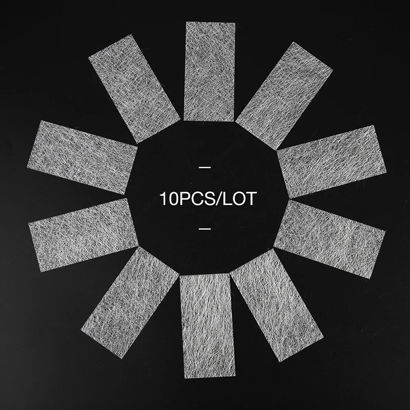 LadyMisty 5/10 шт. нетканый ногти шелковое волокно Стекло формы для наращивания ногтей