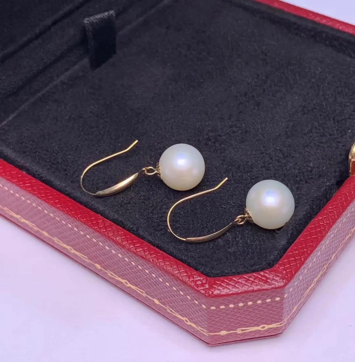 

shilovem 18k yellow Natural freshwater pearls Drop Earrings fine Jewelry women trendy anniversary Christmas gift myme8-8.599z