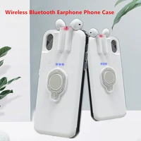 bluetooth 5 0 earphone charging cases for iphone 11 pro max 7 8 6 6s plus wireless earphone phone case for iphone x xs max xr