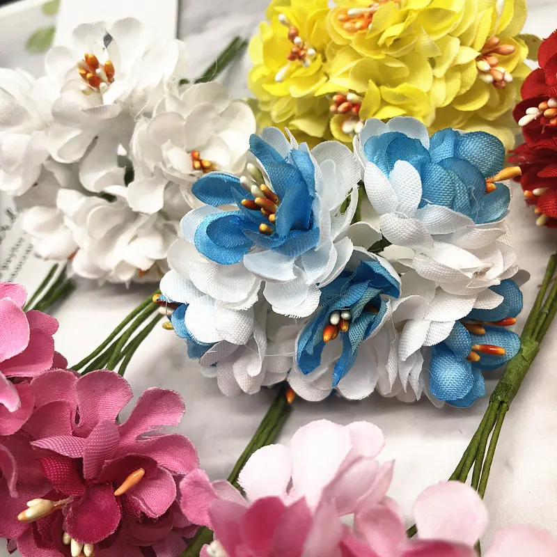 Искусственные хризантемы с градиентом 6 шт. шелковые цветы свадебные украшения