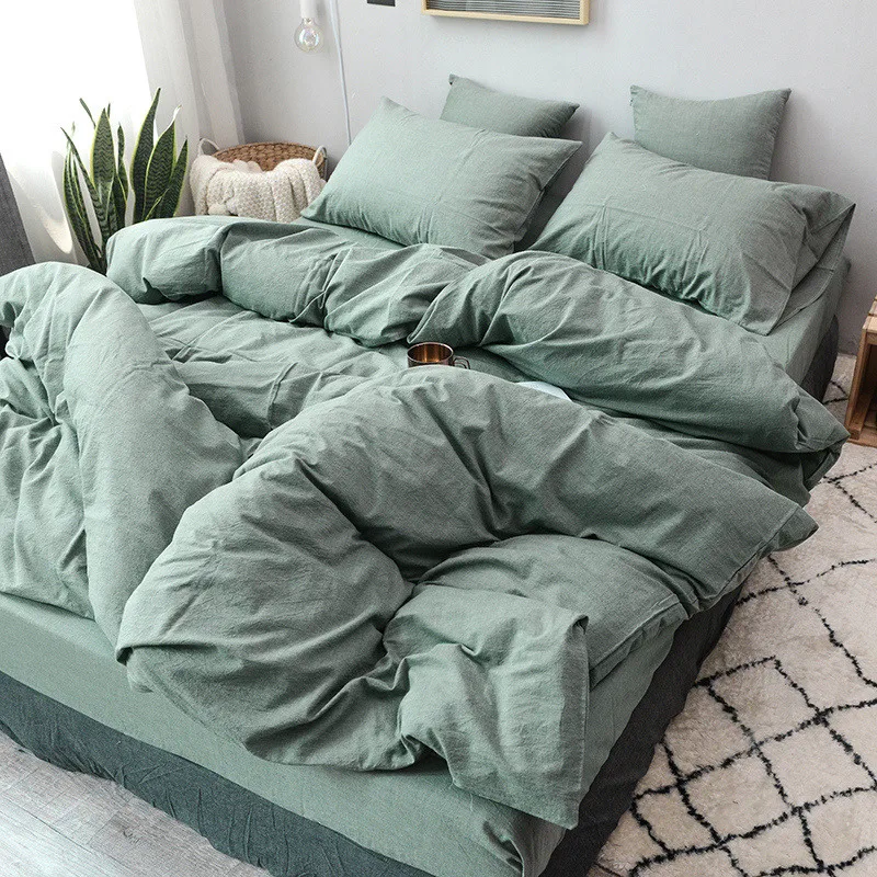 Комплект постельного белья из 100% хлопка в японском стиле 3/4 шт. пододеяльник +