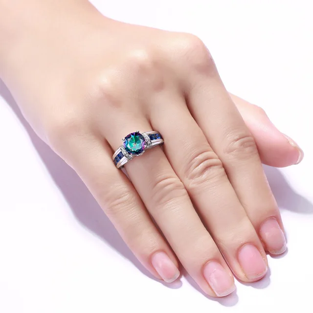Gemstone Handmade Mystic Rainbow Topaz Ring For Women - Fine Jewelry Vintage Rings 2