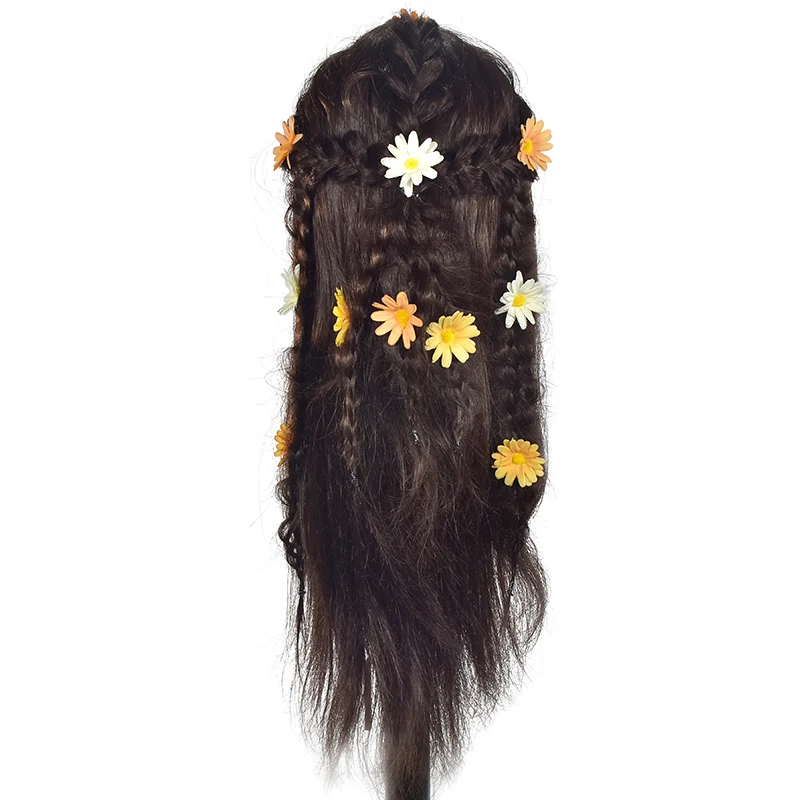 18&quot Brown Hair Training Head Practice Manikin Hairdress Hairdressing Mannequin |