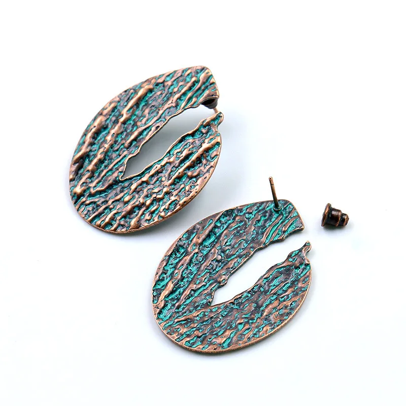 Индивидуальные серьги-клипсы для женщин новые винтажные бронзовые серьги ручной