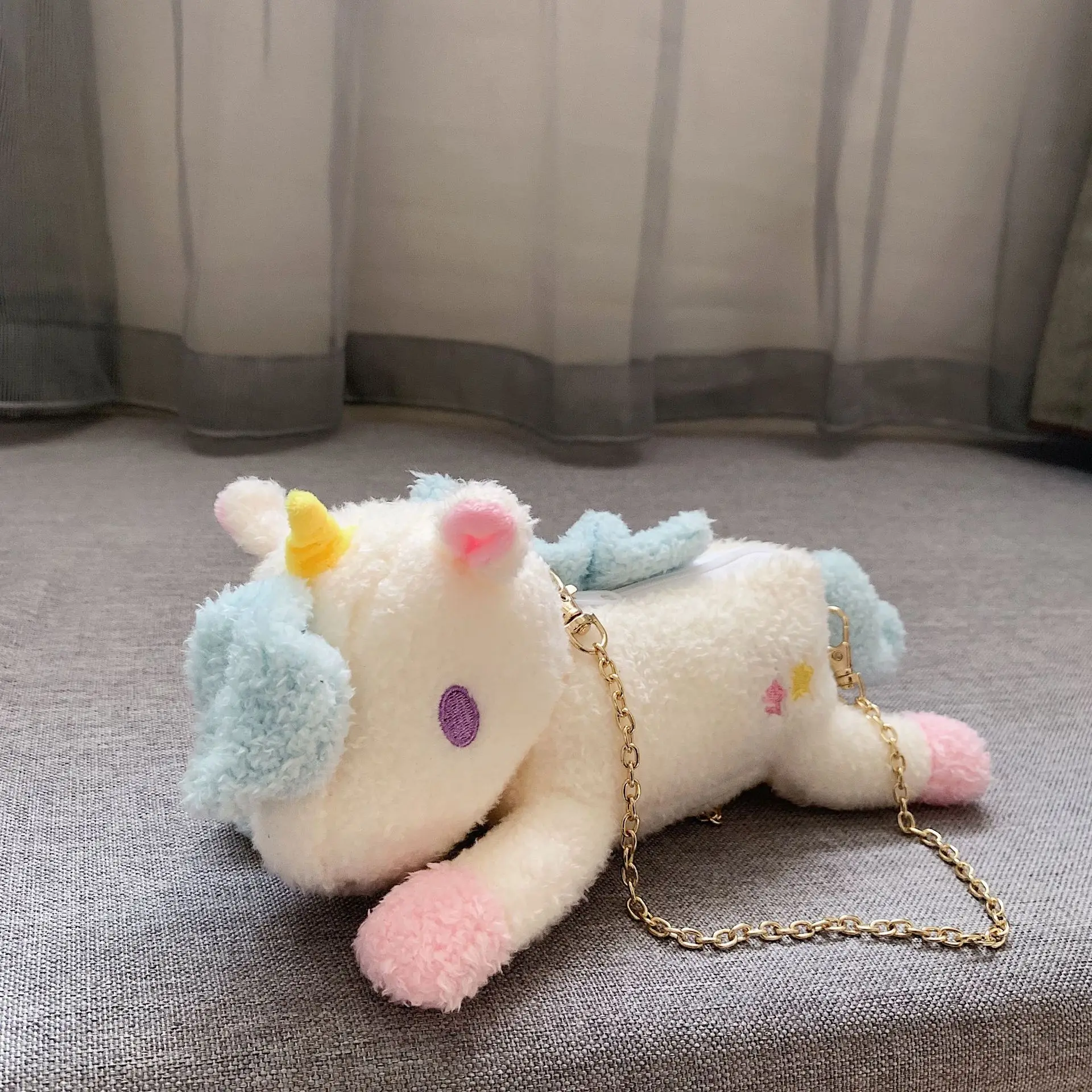 Корейская версия плюшевая кукла с супер единорогом бархатная сумка для девушек