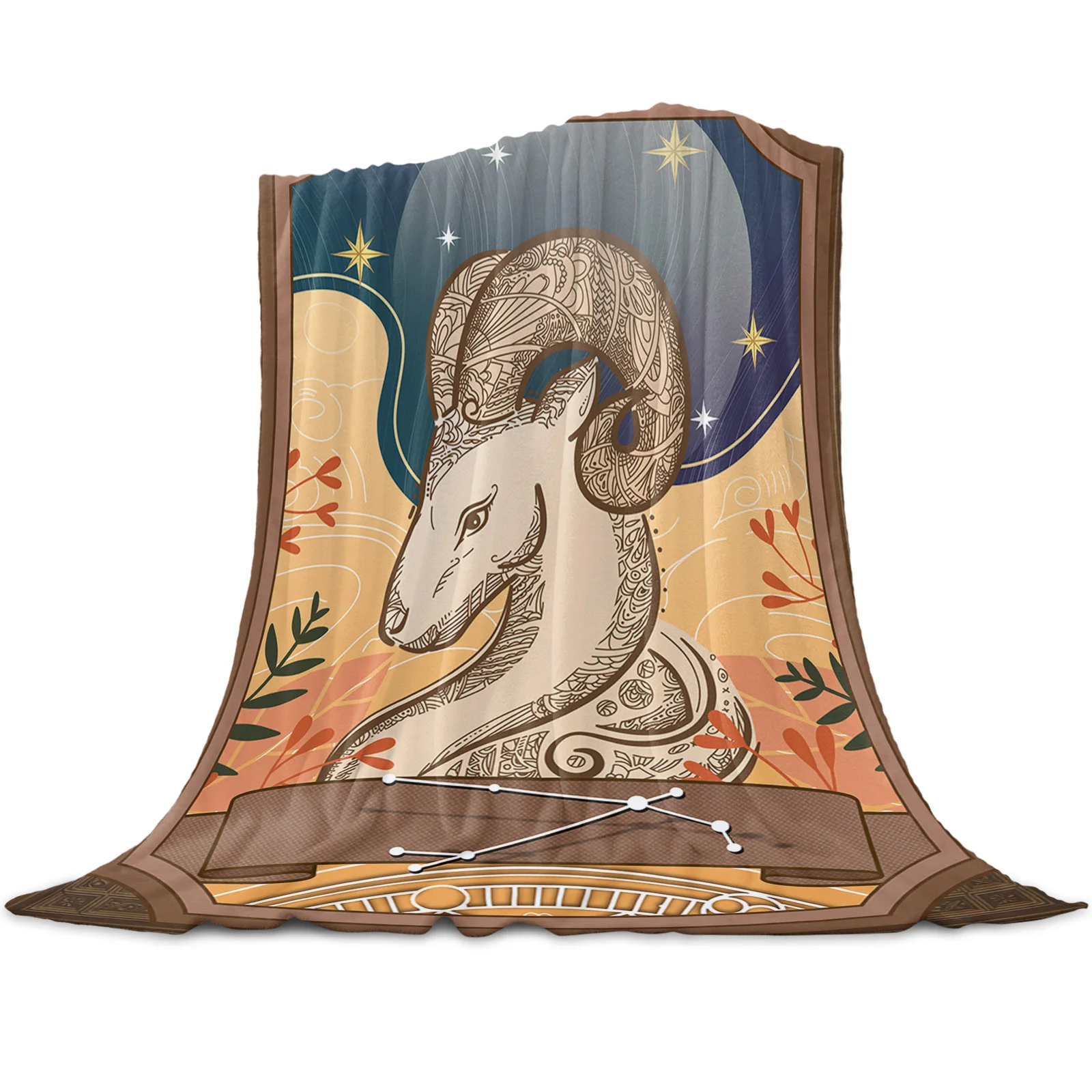 

Twelve Constellations Blankets for Beds Home Bedspread Travel Flannel Blanket Throw Blanket for Sofa