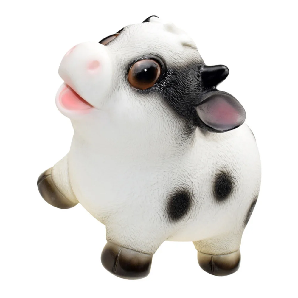 

1Pc Lovely Ox Doll Adorable Ox New Year Adornment Household Decor (White)