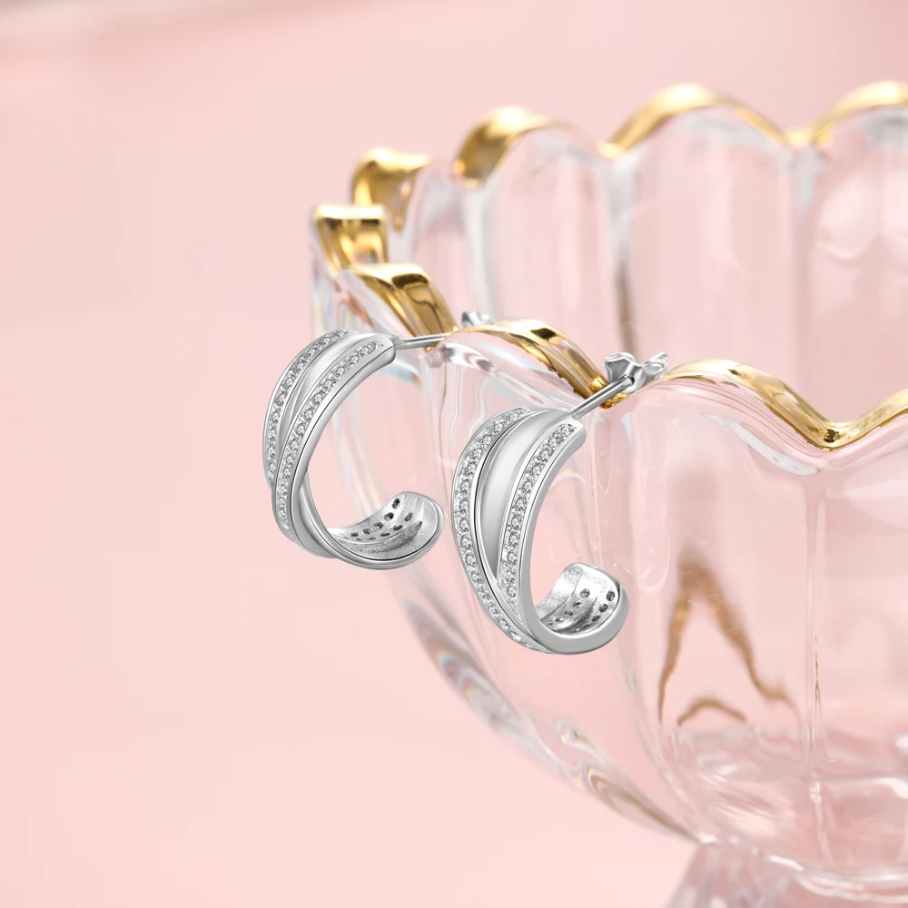 JewelOra, однотонные 925 пробы, серебряные серьги-гвоздики для женщин, серебро 925, ювелирное изделие для женщин, кубический цирконий, серьги в форме сердца и листьев для девочек