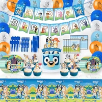 107pcs baby shower decorations puppy theme party supplies set childrens birthday party decoration disposable tableware set