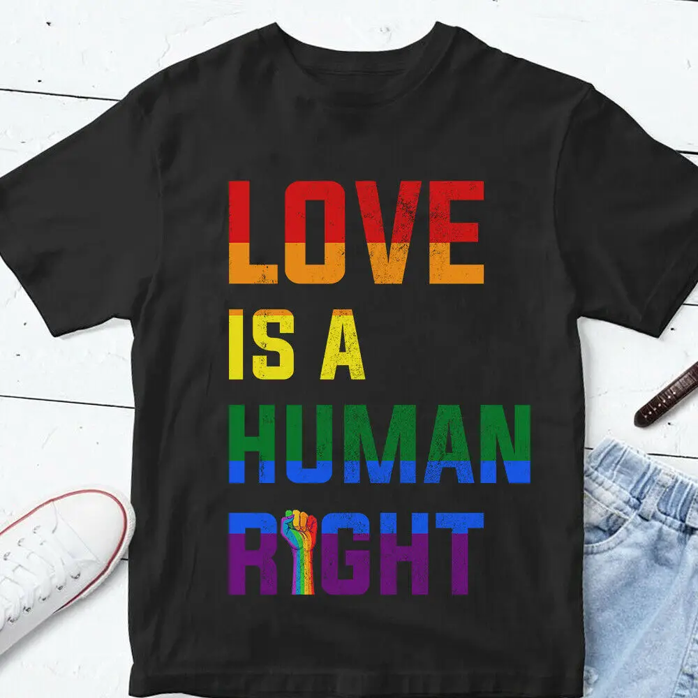 2020 футболка с надписью Love Is A Human Right Gay Pride Lgbt лидер продаж 100% хлопок летние новые