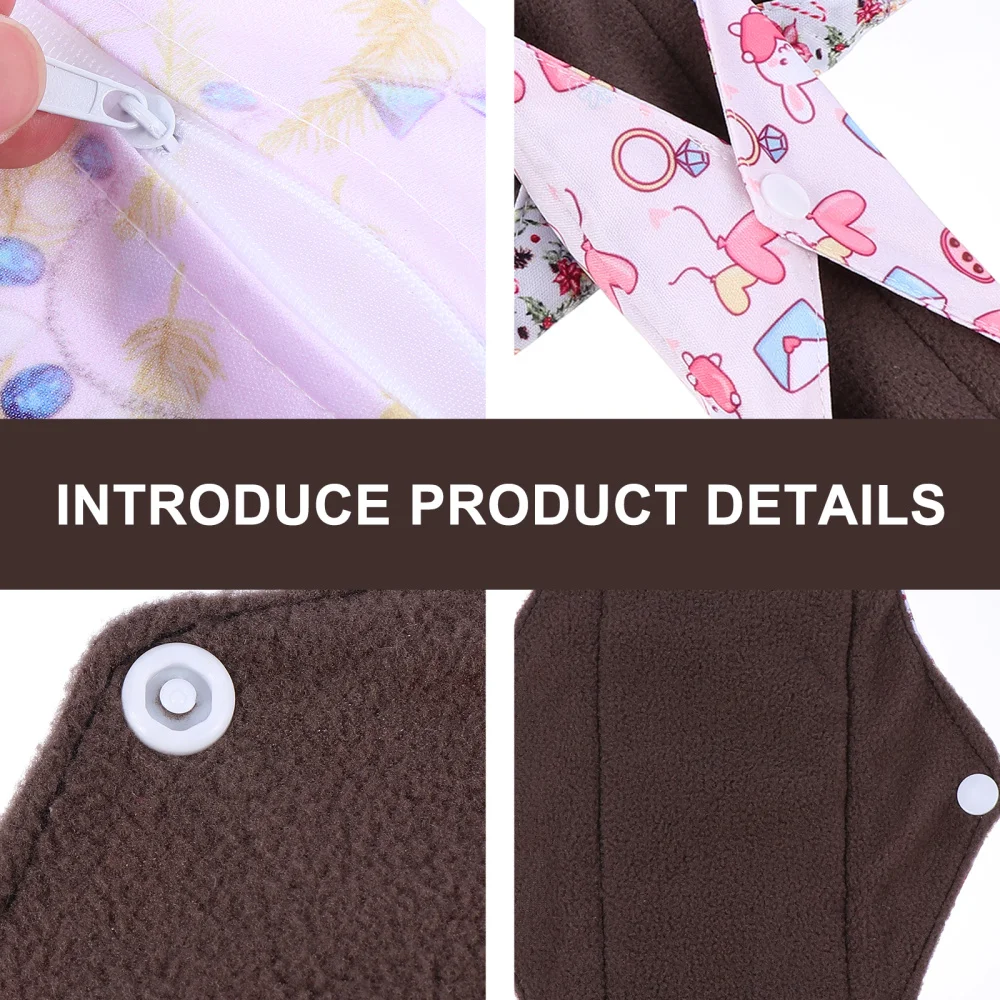 

7Pcs Washable Sanitary Pads Sanitary Towels Sanitary Napkins with Bag