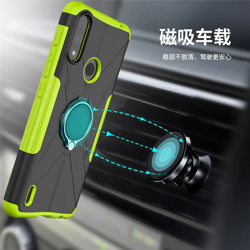 Funda completa para Motorola Moto E7i Power, carcasa con soporte de succi&oacute;n magn&eacute;tica, para Moto E7i Power, Moto E7i Power 6,51-2