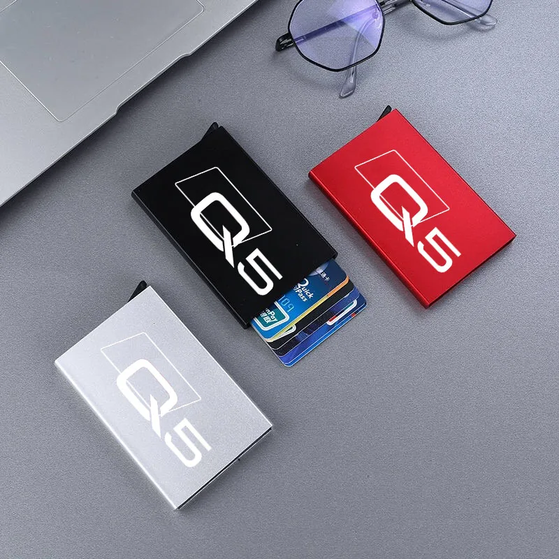 

For Q5 Accessory Credit Card Holder Men Anti-theft Slim Rfid Wallet Metal Case Porte Carte Women ID Cardholde