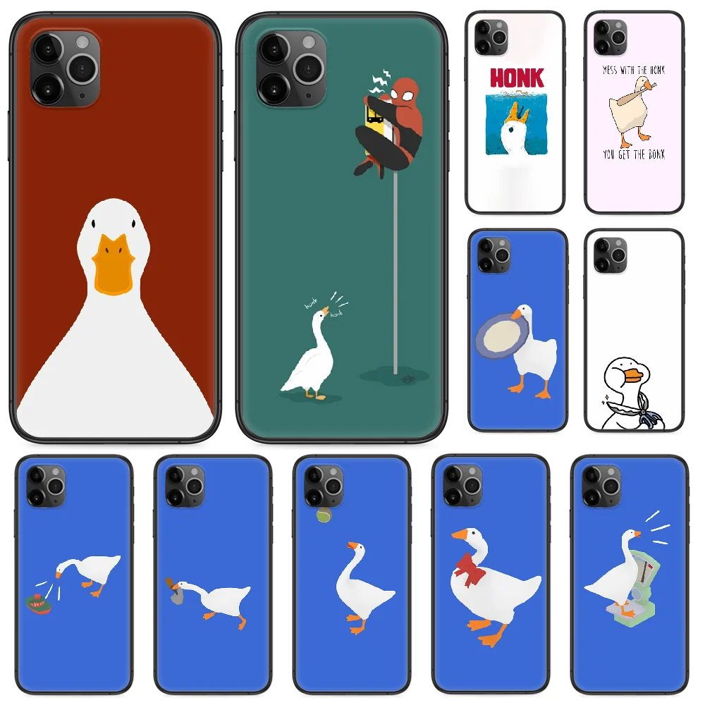 Популярный чехол для телефона с игрой утка гусь iphone 4 4s 5 5S SE 5C 6 6S 7 8 plus X XS XR 11 PRO MAX 2020