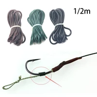 12m tubing carp fishing tackle silicone anti tangle rigs tube rope hook silicone tube for safety lead clip supple rig tubing