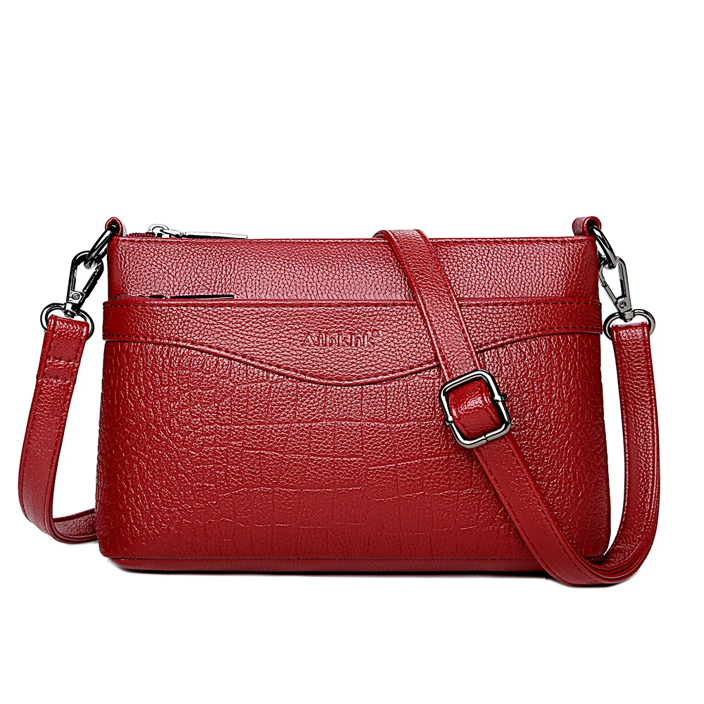 Мягкие женские сумки на плечо из натуральной кожи с длинным ремешком модные