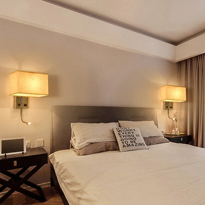 Светодиодный настенный светильник с USB-выключателем бра для спальни комнатного