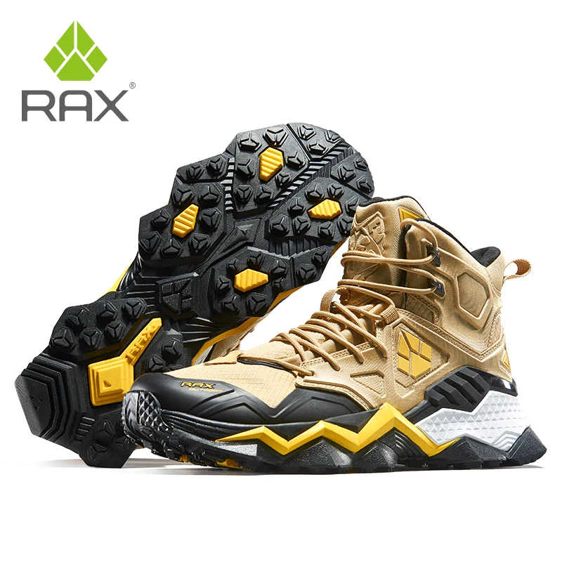 

RAX Men Hiking Boots Waterproof Trekking Shoes Lightweight Mountain Climbing Boots Antislip Outdoor Sports Shoes Toursim