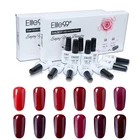 Гель-лак для ногтей Elite99, 10 мл, винно-красный, в подарочной коробке, 12 шт.лот, полуперманентный УФ-лак для ногтей, маникюрный Гель-лак es
