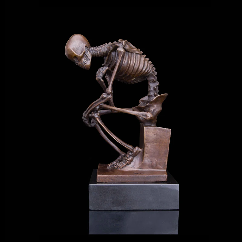 

ArtsHom DS-055 Bronze Famous Statue bronze reproduction thinking man statue Sculpture body sculpture for home Decorati