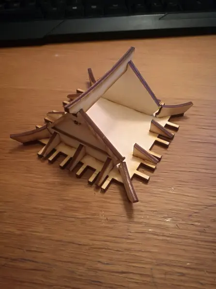 Доска деревянная сцена модель собрать DIY игра с 28 мм соотношением 1:56 для японских воюющих штатов дом строительства 16*16*20 см