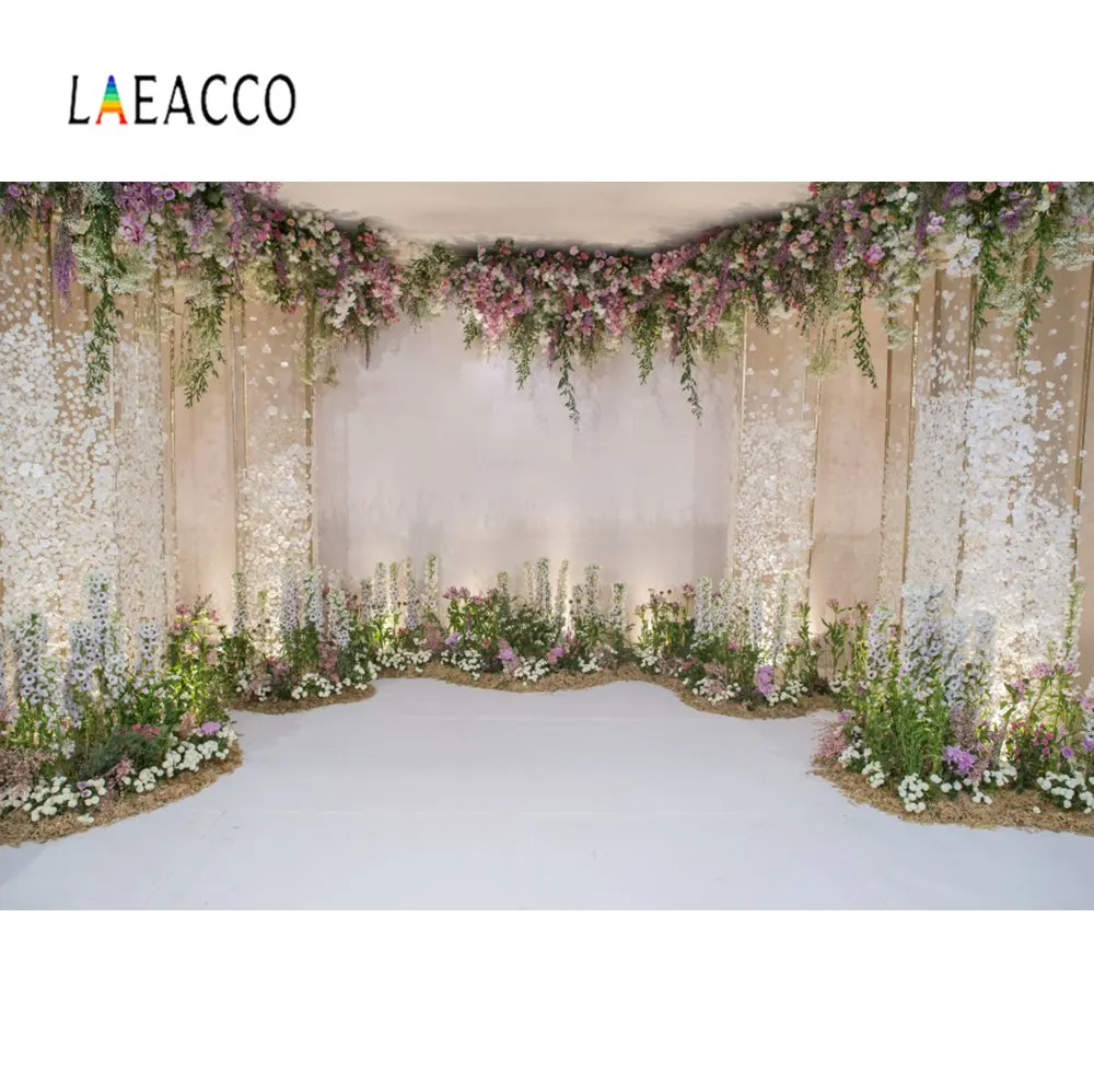 Laeacco Свадебный цветочный фон для фотосъемки розовая роза фото настенная сцена