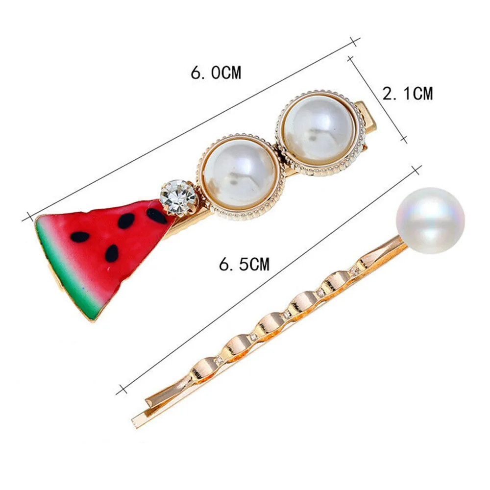 Женская заколка для волос элегантная пляжная в форме морской звезды с фруктами и