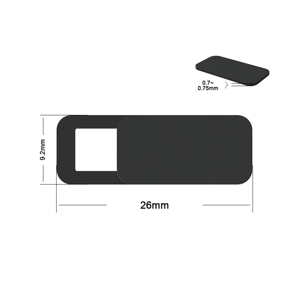 

T10 3PCS Rectangle Plastic Webcam Cover Ultra-thin Privacy Protector Camera Shutter Sticker For Phone Tablet Notebook Desktop