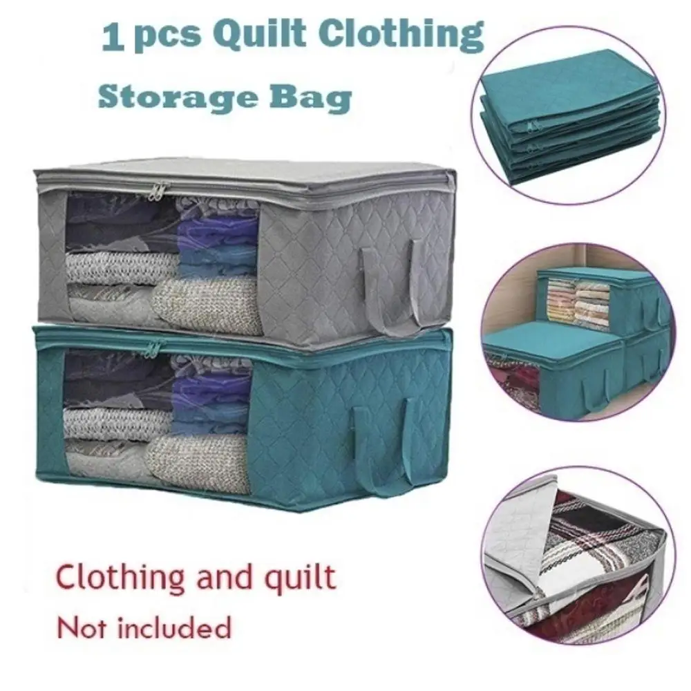 

Non-Woven Quilt Storage Bag Non-Woven Storage Bags Folding Storage Box Wardrobe Clothing Dustproof Household Receive