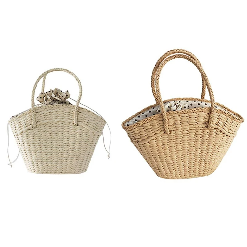 

Fashionable Straw Woven Women Casual Shoulder Bag Large Capacity Travel Shopping Tote Bag for Ladies Summer Beach Match