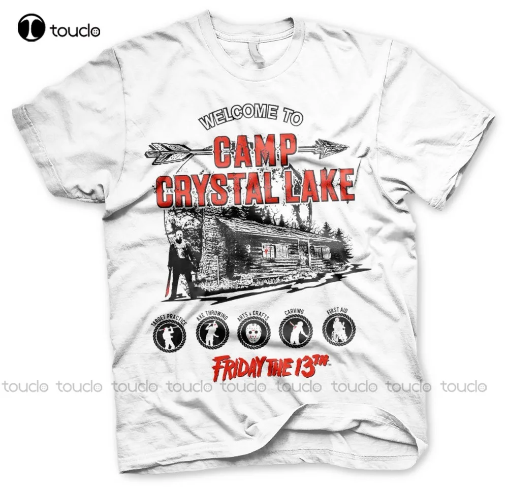 

100% Cotton Mens Summer Sale 100 % Cotton T Shirt Friday The 13Th- Camp Crystal Lake Design Men T-Shirt Custom Unisex Tee Xs-5Xl