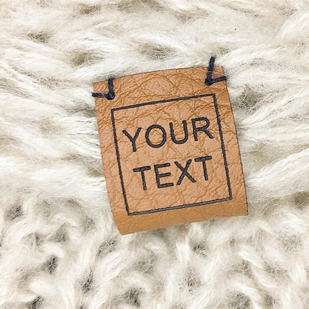 

Custom logo Branding Faux Leather Tags, Clothing Leather Labels, Garment Tags, Crochet leather labels, Garment Knitting Labels
