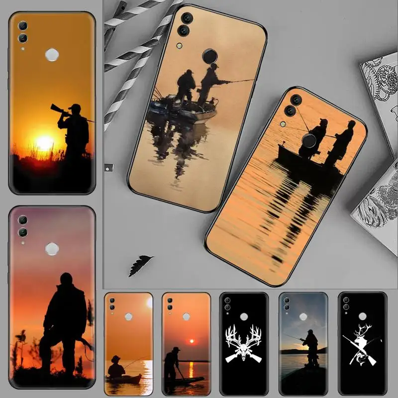 

Hunting animal fishing man Phone Case For Huawei P 9 8 10 40 Mate 30 Honor 8 8A 20 20s 9x nova 6se 5t Y9s PSMART lite pro 2017